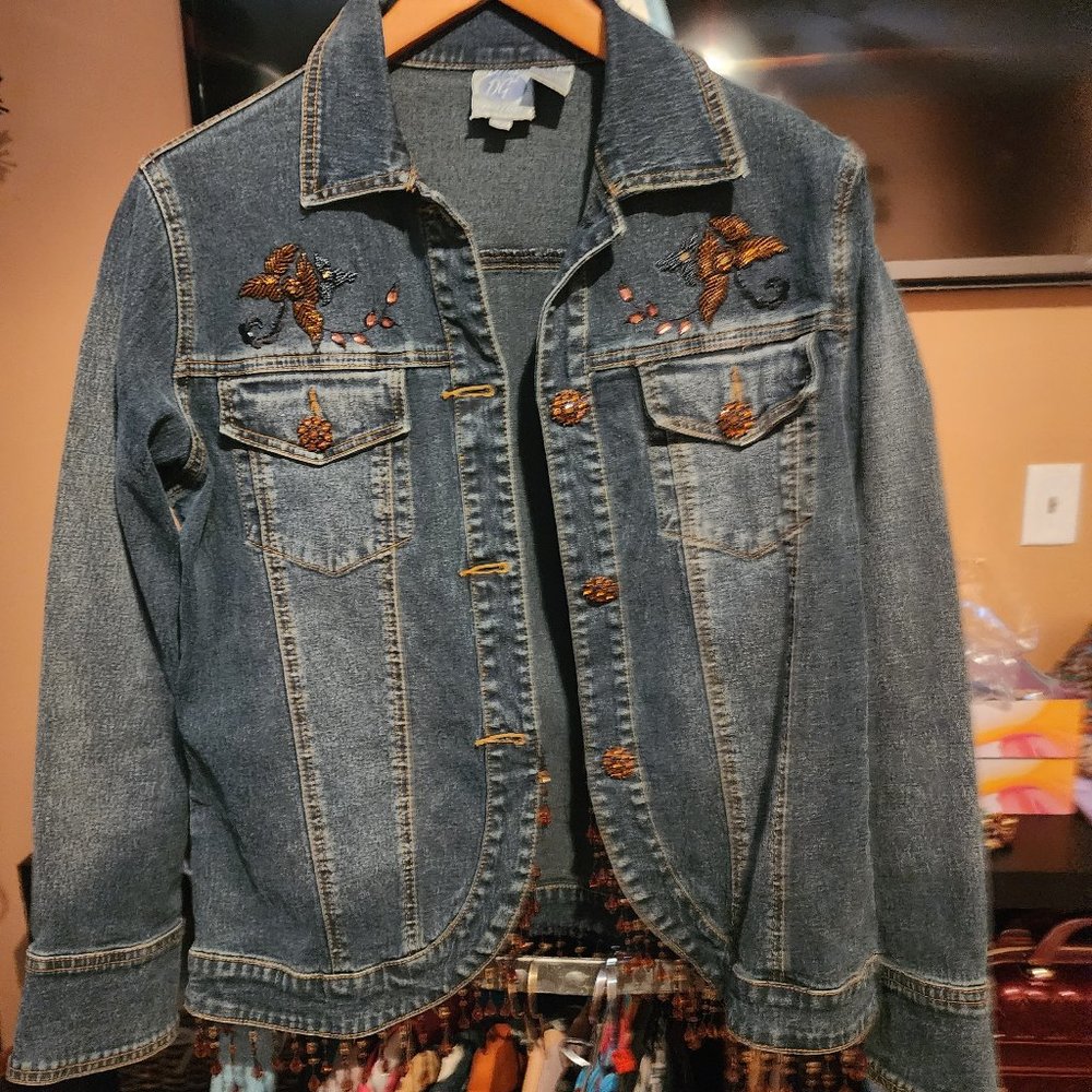 DG2 RETRO STRETCH BEADED LEVI JACKET